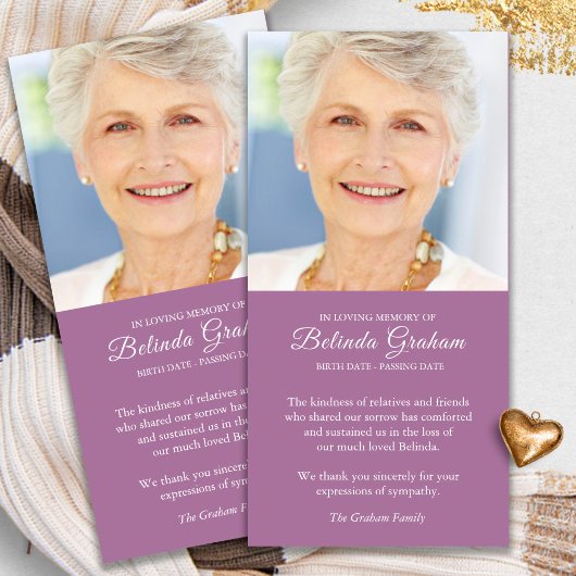 Beileid Foto Mulberry Beerdigung Danke Karten