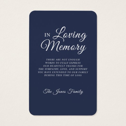 Beileid-Fotokarte (Rückseite)