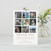 Beileid Fotokollage Beerdigung Dankeskarte (Stehend Vorderseite)