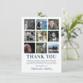 Beileid Fotokollage Beerdigung Dankeskarte (Stehend Vorderseite)