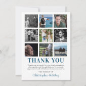 Beileid Fotokollage Beerdigung Dankeskarte (Vorderseite)