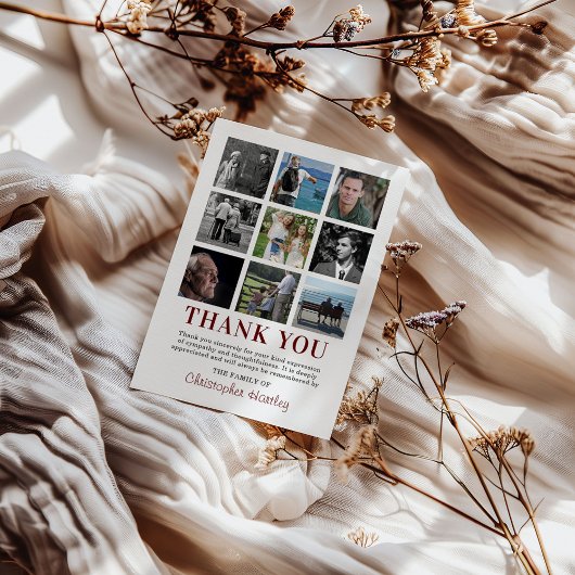 Beileid Fotokollage Beerdigung Dankeskarte