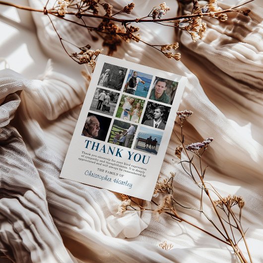 Beileid Fotokollage Beerdigung Dankeskarte