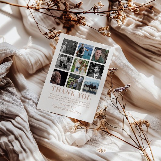 Beileid Fotokollage Beerdigung Dankeskarte