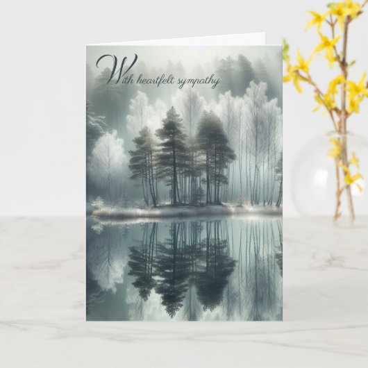 Beileid Frozen See mit Nebel Karte (Gelbe Blume)