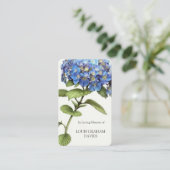 Beileid Funeral Blue Hydrangea Gebet Karten (Stehend Vorderseite)