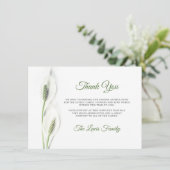 Beileid Funeral Calla Lily Blume Danke FOTO (Stehend Vorderseite)