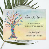 Beileid Funeral Memorial Tree Vielen Dank Dankeskarte