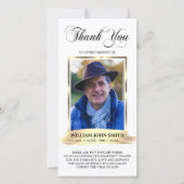 Beileid Funeral Memorial White DANKE IHNEN Foto (Vorderseite)