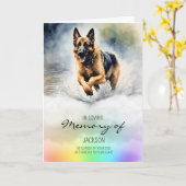 Beileid für den deutschen Schäferhund Karte (Gelbe Blume)