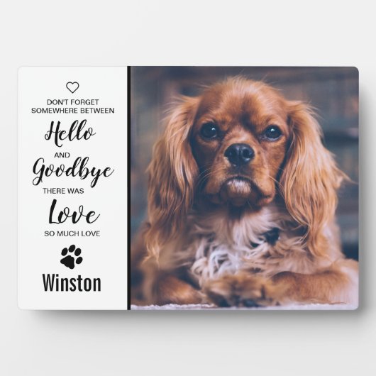 Beileid für den Hundegedankengedanken - Kostenvora Fotoplatte (Vorderseite)