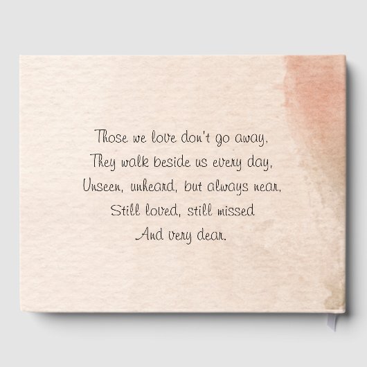 Beileid für den Kardinal im Speicher Gästebuch (Rückseite)