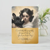 Beileid für den Loss Black French Bulldog Angel Ar (Stehend Vorderseite)