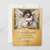 Beileid für den Loss White French Bulldog Angel Ar (Vorderseite)