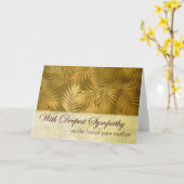 Beileid für den Muttermundverlust mit Palmblättern Karte (Gelbe Blume)