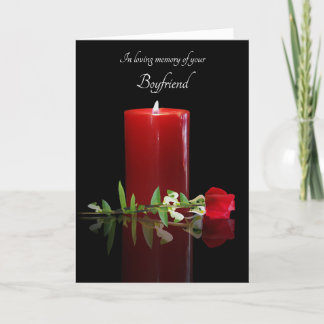 Beileid für den Verlust der Boyfriend Remembrance Karte
