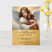 Beileid für den Verlust der Dackel Angel Card Karte (Gelbe Blume)