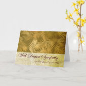 Beileid für den Verlust der Ehefrau mit Palmfronte Karte (Gelbe Blume)