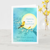 Beileid für den Verlust der Mama, Goldfinch Bird Karte (Gelbe Blume)