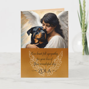 Beileid für den Verlust der Rottweiler Angel Kunst Einladung