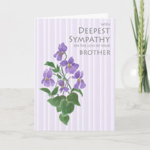 Beileid für den Verlust des Bruders mit Violetten Karte