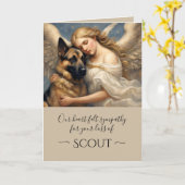 Beileid für den Verlust des deutschen Shepard Ange Karte (Gelbe Blume)