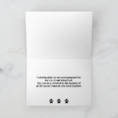 Beileid für den Verlust des Heimtieres Karte (Innenseite)