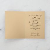 Beileid für den Verlust des Schokolade Labrador An Karte (Innenseite)