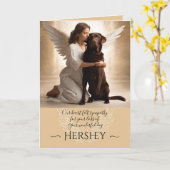 Beileid für den Verlust des Schokolade Labrador An Karte (Gelbe Blume)