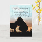 Beileid für den Verlust einer Dog-Tender-Meldung Karte (Gelbe Blume)