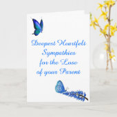 Beileid für den Verlust einer Elternkarte Karte (Gelbe Blume)