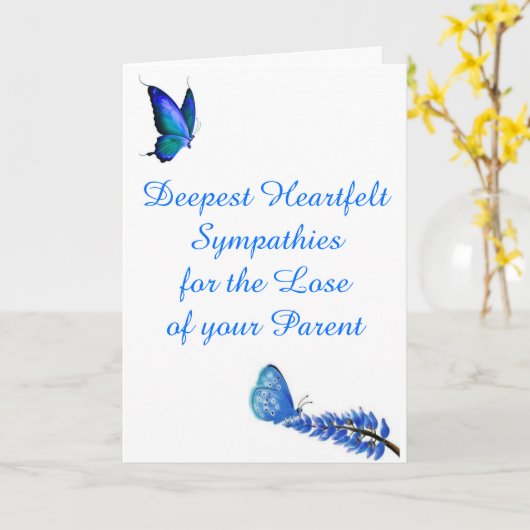 Beileid für den Verlust einer Elternkarte Karte (Gelbe Blume)