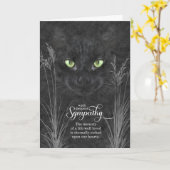 Beileid für den Verlust einer Katzenkohle Grau Karte (Gelbe Blume)