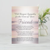 Beileid für den Verlust eines Freundes Karte (Stehend Vorderseite)