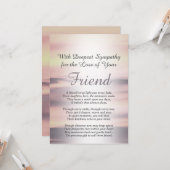 Beileid für den Verlust eines Freundes Karte (Vorderseite/Rückseite Beispiel)