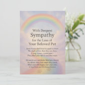 Beileid für den Verlust eines Haustieres Karte (Stehend Vorderseite)