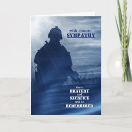 Beileid für den Verlust eines Soldaten-Schattens d Karte