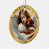 Beileid für den Verlust Ihrer Dackel Keramik Ornament (Rechts)