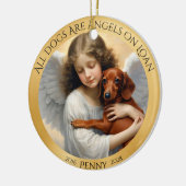 Beileid für den Verlust Ihrer Dackel Keramik Ornament (Links)