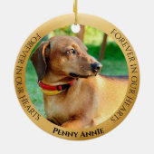 Beileid für den Verlust Ihrer Dackel Keramik Ornament (Hinten)