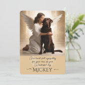 Beileid für den Verlust Ihres Schokolade-Labradors Karte (Stehend Vorderseite)