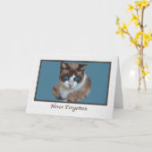 Beileid für den Verlust von Heimtieren mit Katze Karte (Gelbe Blume)