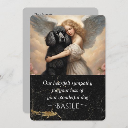 Beileid für den Verlust von Schwarzwäldern Einladung (Vorne/Hinten)