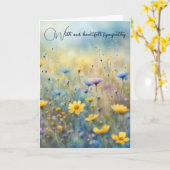 Beileid für die SommerWildblumen Karte (Gelbe Blume)