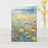 Beileid für die SommerWildblumen Karte (Gelbe Blume)