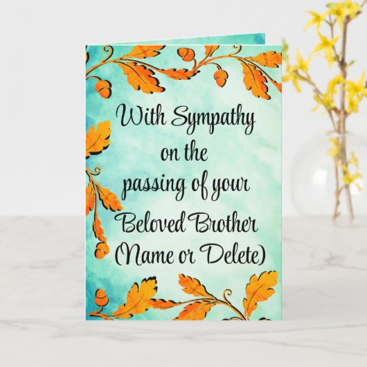 Beileid für eine Brother Card Karte (Gelbe Blume)