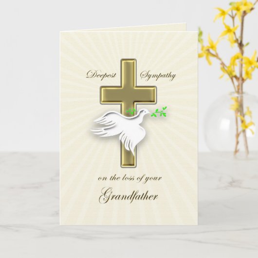 Beileid für Großvater Karte (Gelbe Blume)