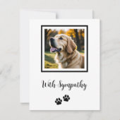 Beileid für Haustiere Feiertagskarte (Vorderseite)