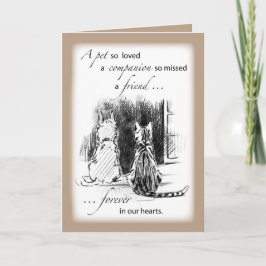 Beileid für Haustiere, Hunde und Katzen Karte