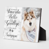 Beileid für Haustiere Personalisiert Memorial Foto Fotoplatte (Seite)